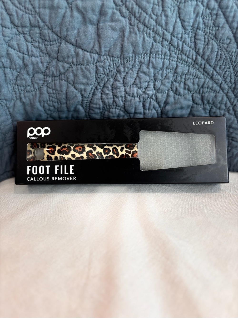 Pop Sonic Leopard Nano Glass Foot File Callus Remover NEW